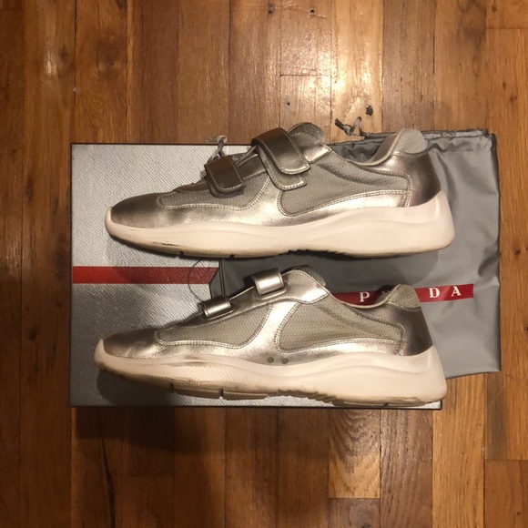 Silver Prada Sneaker - Picture 3 of 9